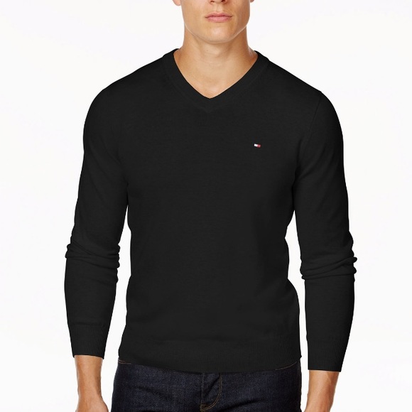 Tommy Hilfiger Men’s Signature V-Neck Sweater - Picture 1 of 4